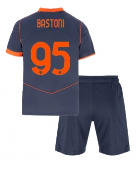 Billige Fotballdrakt Inter Milan Alessandro Bastoni #95 Replika Tredjedraktsett Barn 2025-26 Kortermet (med bukser)